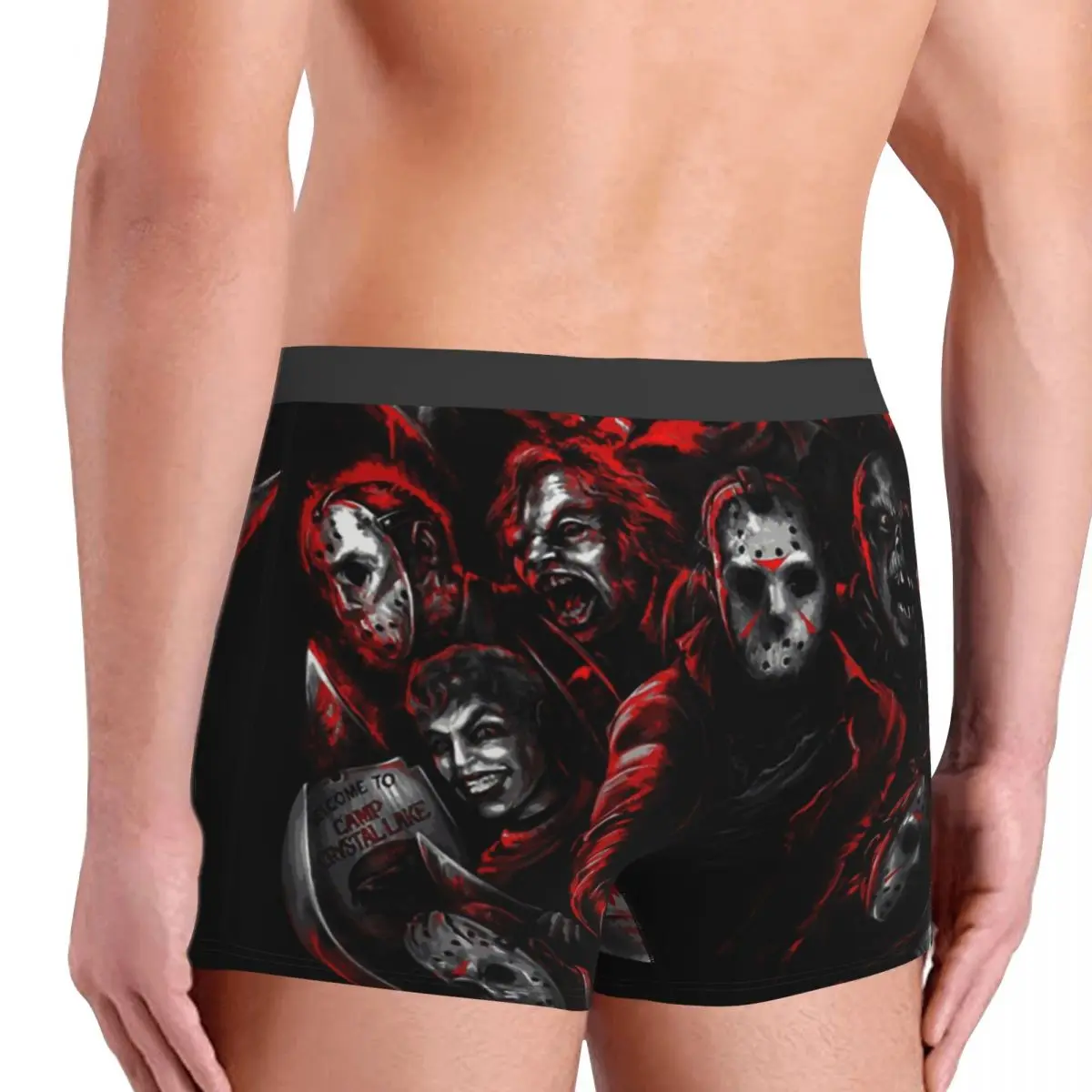 Cool Horror Movie Character Murderers Boxers Shorts Panties Male Underpants Stretch Halloween Film Briefs Underwear