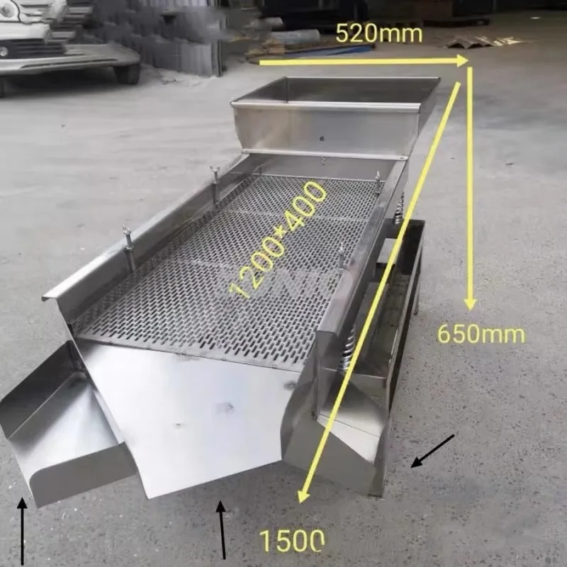 Hot Selling Industrial Linear Vibrating Screen, Food Granule Vibrating Sieve Particle Screening Machine