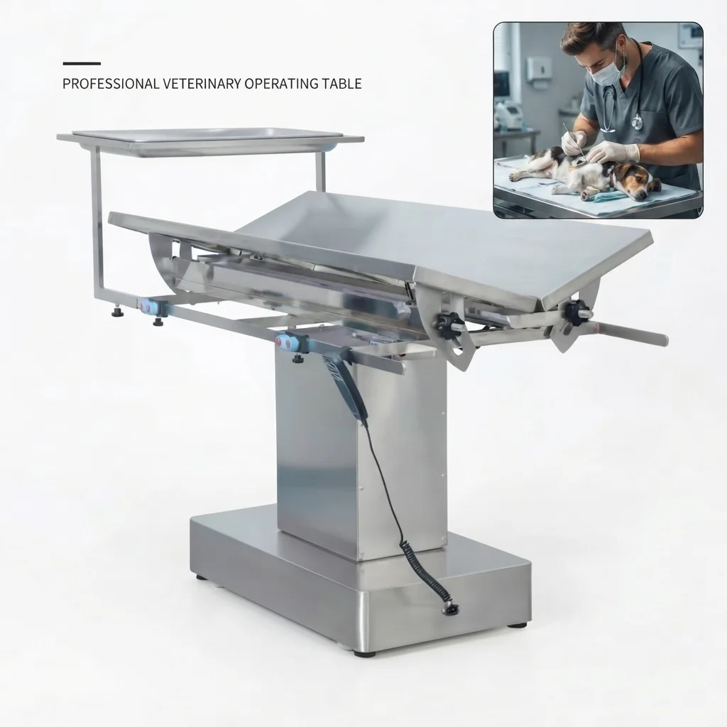 Electric Stainless Steel Pet Surgery Table with Tilting Top Veterinary Operating Table for Vet Clinic