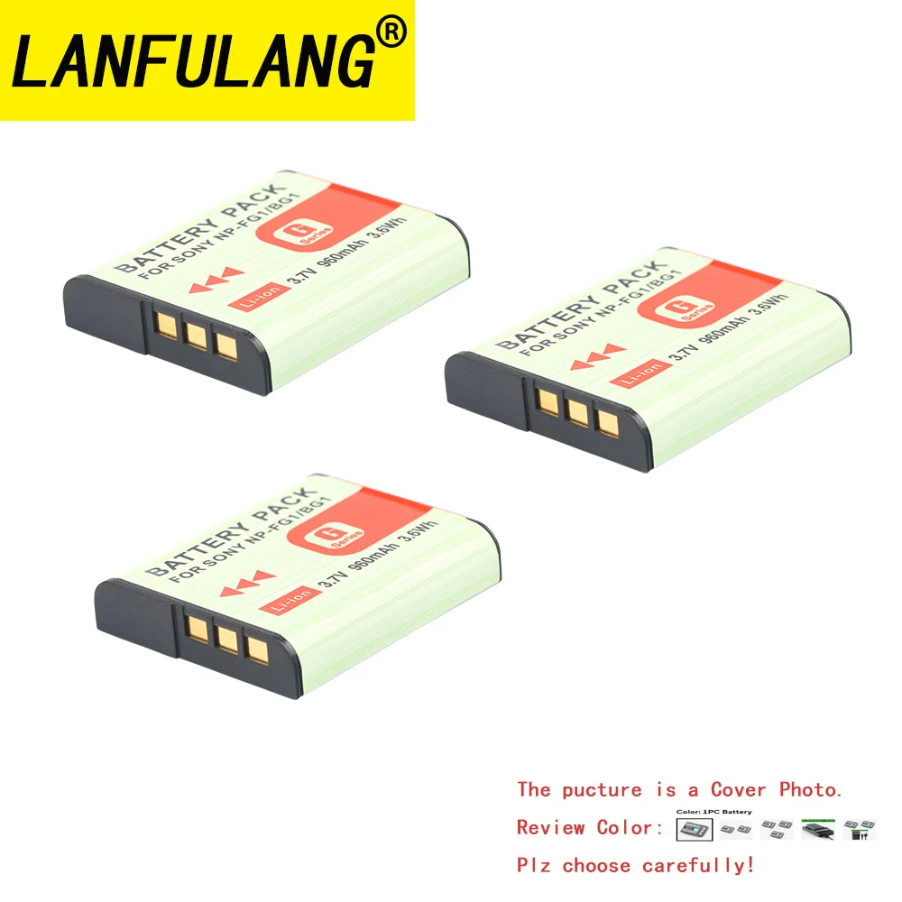 For Sony NP-FG1/BG1 960mAh Rechargeable Battery Cameras Compatible with DSC-N1 DSC-N2 DSC-T20 DSC-T25 DSC-T100 HDR-GW55 HDR-GW77