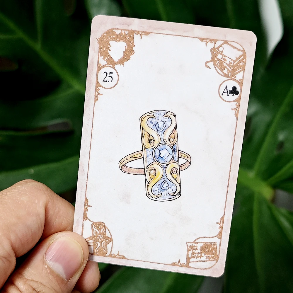 สัญญาณแห่ง Fate Lenormand Deck - การ์ด Rana System ขนาด 9*6 ซม. การ์ด 36 ใบและการ์ดเสริม 6 ใบ