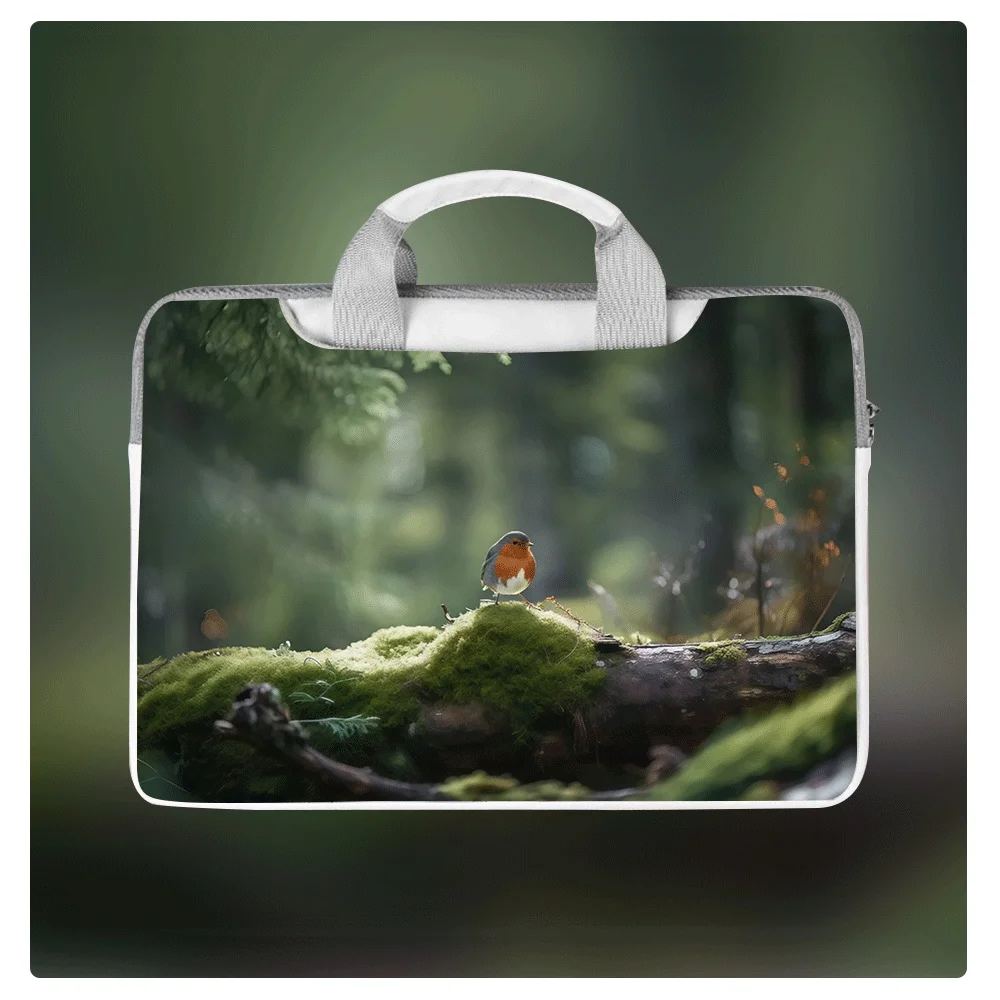 

Cute Bird Print Portable Laptop Bag 14 16 Inches Large Capacity Notebook Protective Sleeve for Tablet IPad Learning Machine Gift
