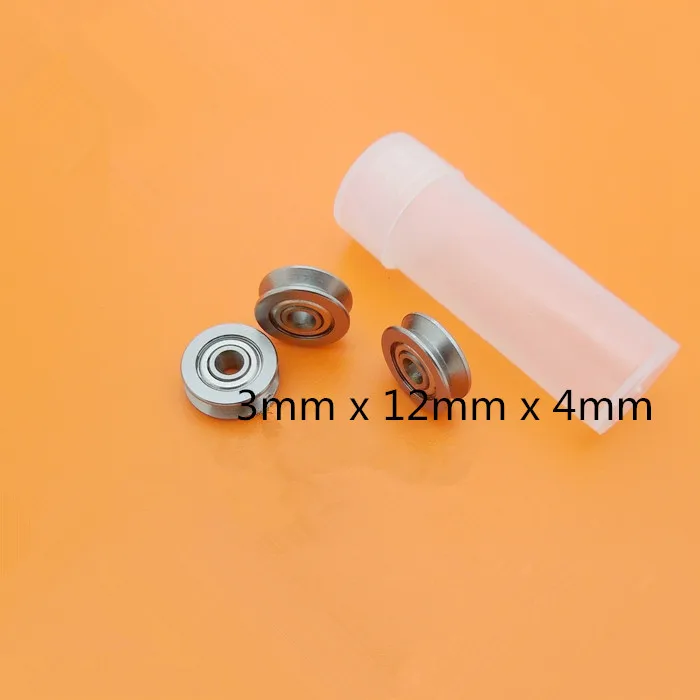 Metal Sealed Guide Deep V Groove Pulley Rail Ball Bearing 3mm x 12mm x 4mm V623ZZ/VV