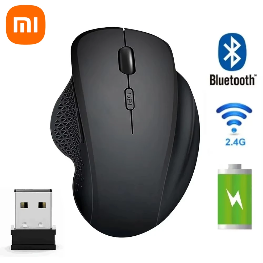 Xiaomi Bluetooth Wireless Mouse Dual-mode1600 Dpi Rechargeable Ergonomic Gaming Mouse Suitable For Mobile Phones Apple Laptops