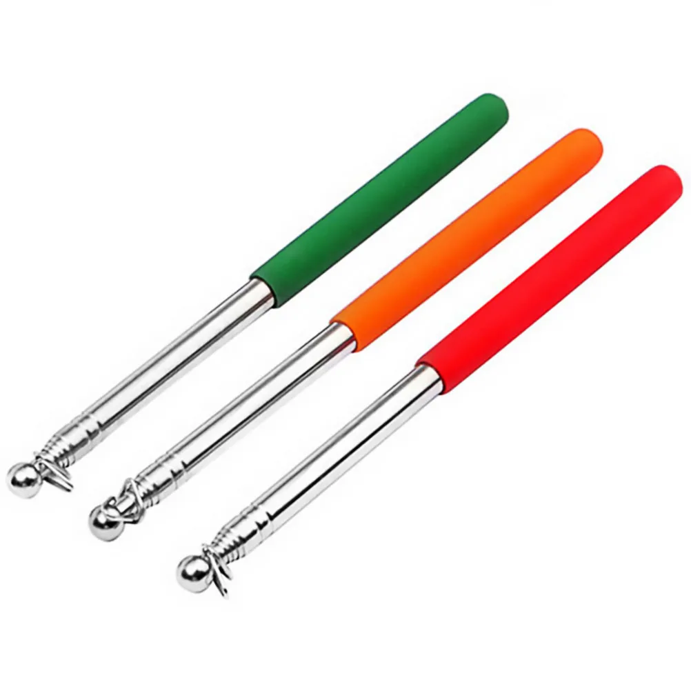 

3 Pcs Teaching Pointer Retractable Hands Portable Whiteboard Classroom Helper Teachers Tool Stainless Steel Non