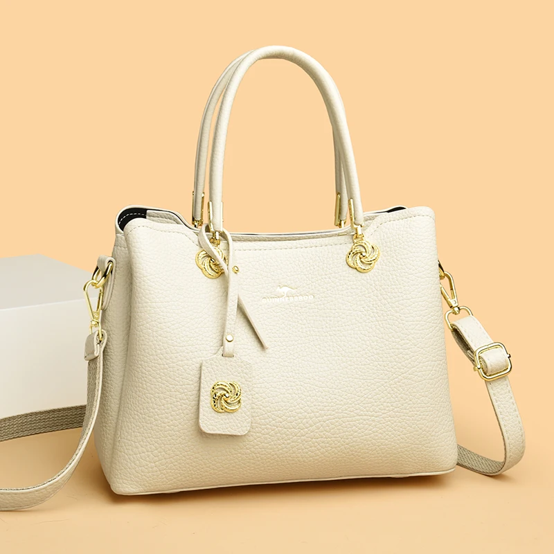 

Women's Crossbody Bag Soft Leather Handbag for Women Quality Shoulder Bag Luxury Ladies Large Capacity Casual Tote Sac A Main