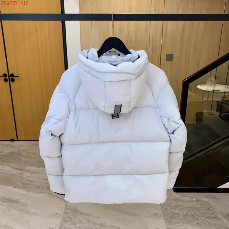 Cana * a Go * se Solide Couleur Coupe-Vent Coupe-Vent Veste Unisexe Hiver Épais Court Style 90% Blanc Duvet D'oie Veste Femmes Manteaux