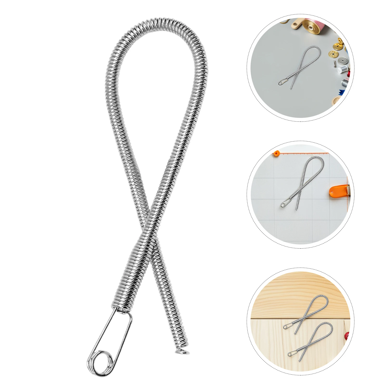 

10Pcs Threading Tool Flexible Spring Drawstring Threader Stainless Steel Rope Threader DIY Sewing Tool for Pants Sweaters