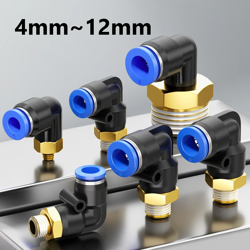 4mm~12mm Pneumatic Air Connector Fitting Pneumatic Fitting Pipe Connector Tube Air Quick Fittings Water Push in Hose Couping