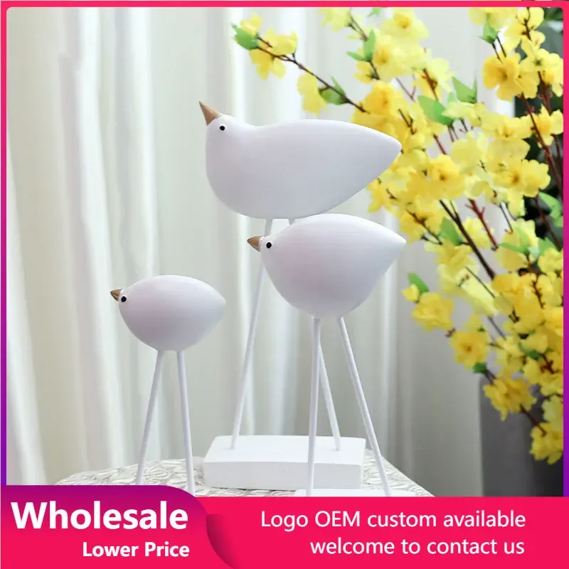 

European Bird Resin Figure Statue Home Decor Creative Livingroom Statue Decoration Modern Simple Miniatures Accessories