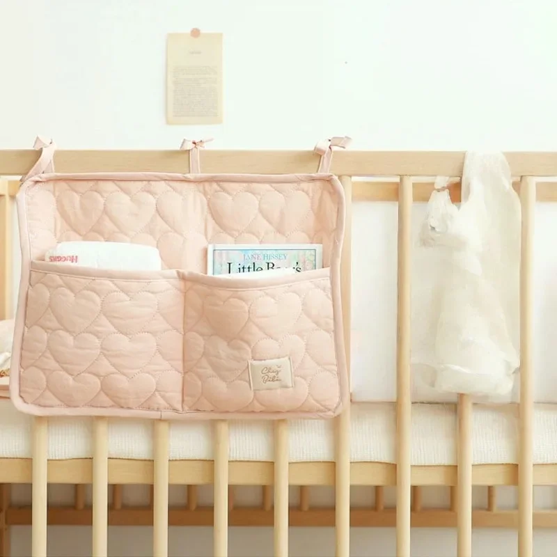 Baby Crib Hanging Storage Bag Portable Bottle Diaper Toy Pouch Stroller Nursery Cart Stroller Bag Milk Bottle Diaper Storage Bag