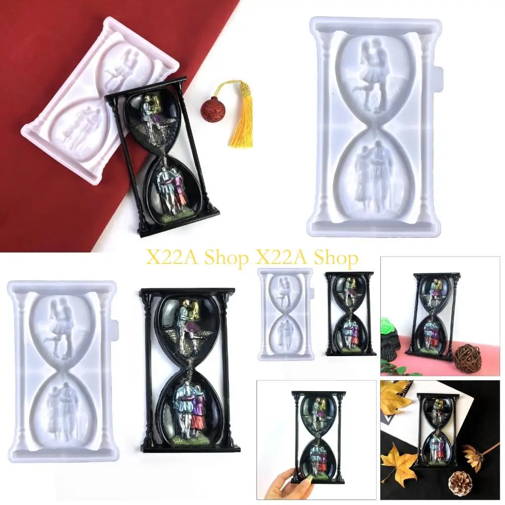 

Unique Heart Shaped Hourglass Mould Silicone Casting Mold for DIY Jewelry Making Crystal Droplet Decorations Making Tools