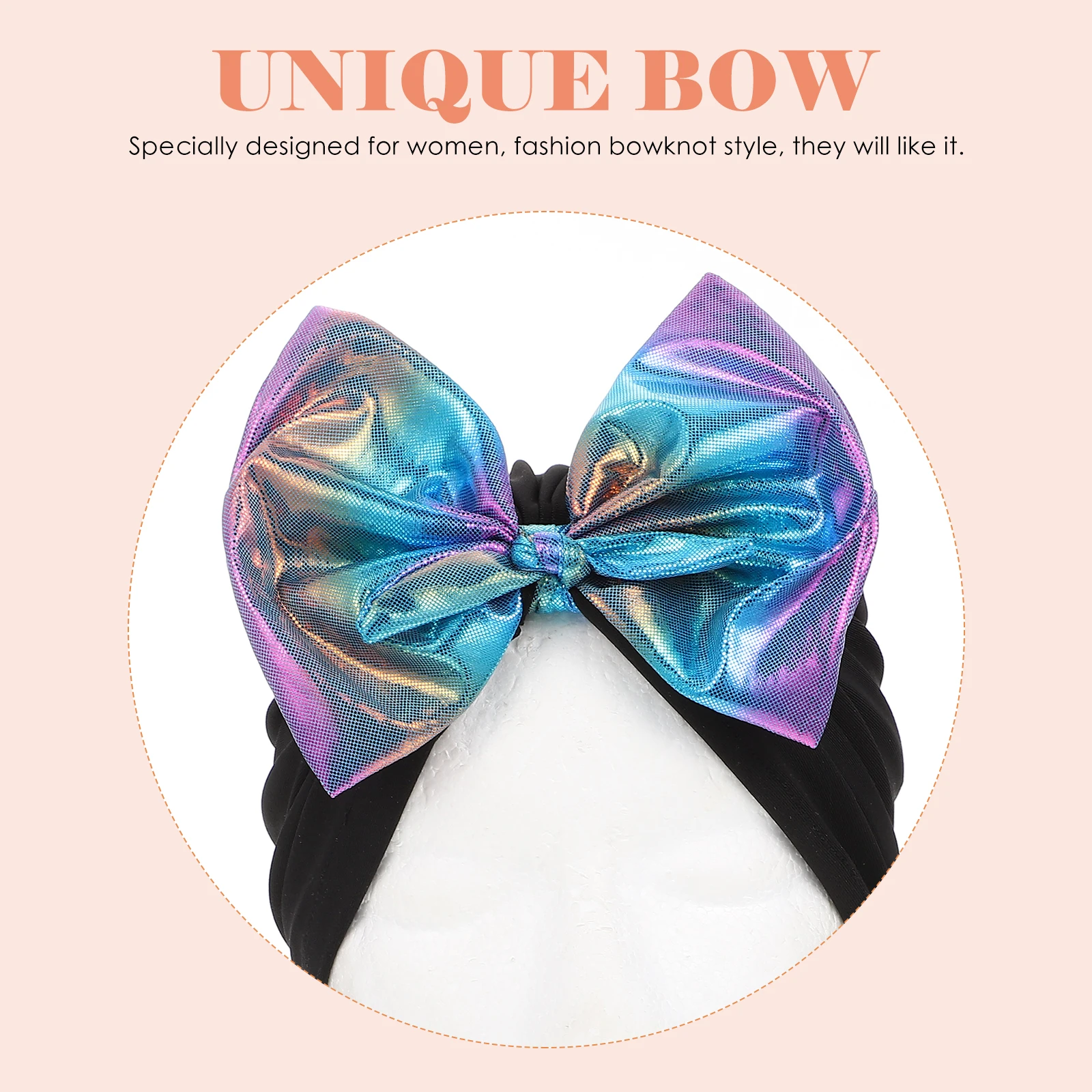 

Elastic Swim Caps For Women Long Hair Bowknot Style Decorative Hair Protective Hat Durable Lightweight Shiny Adult Nylon