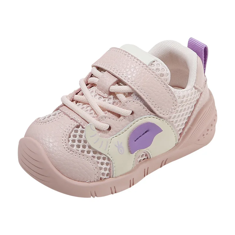 2025 nuove scarpe sportive in mesh per bambine scarpe da ginnastica traspiranti scarpe per bambini ragazzi rosa kaki scarpe primaverili casual per bambino