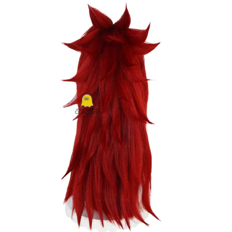 Renji Abarai Cosplay Wig Anime Bleach Dark Red Long Hair Ponytail Headband Thousand-Year Blood War The Separation 6th Division