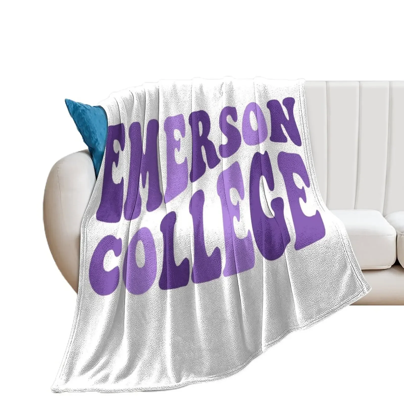 emerson - groovy warped font Throw Blanket Tourist Large Vintage Fashion Sofas Blankets