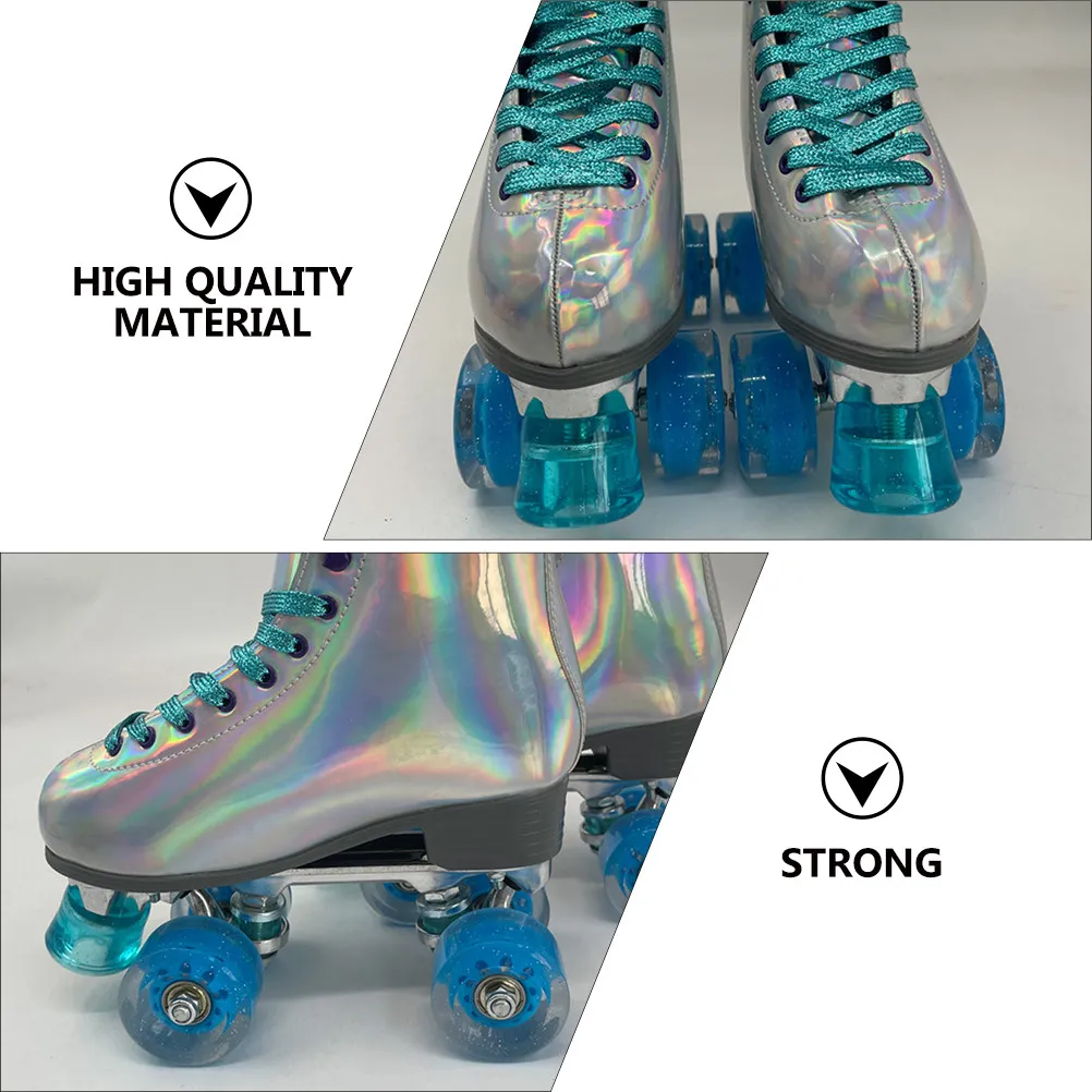 Roller Skates Toe Stopper Lightweight Wear Resistant Braking Area Adjustable Blue Exercise Brake Cushion Skating Training