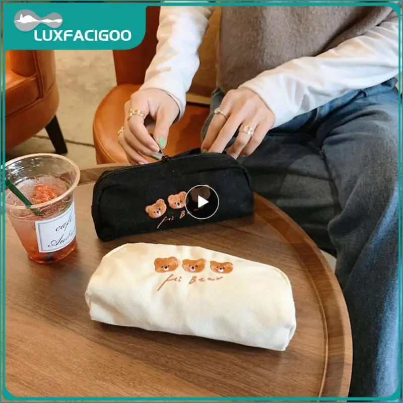 Storage Bag Approximately 50 Pens Durable Comfortable Touch Wear-resistant High Capacity Comfortable Pencil Case 20 * 7.5cm Cute