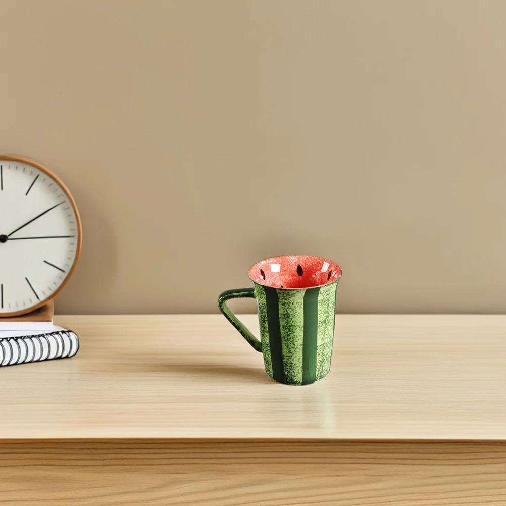 

Ceramic Water Cup Watermelon Coffee Milk Mug Household Beverage Cup Tea Coffee Juice Use Beverage Cups Oatmeal Cups