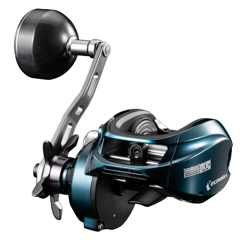 MSECOODA CYAN BLUE Series ECB 600 5.9:1 Fishing Reel Saltwater Jigging Reel 12kg Brake Force Baitcasting Reel