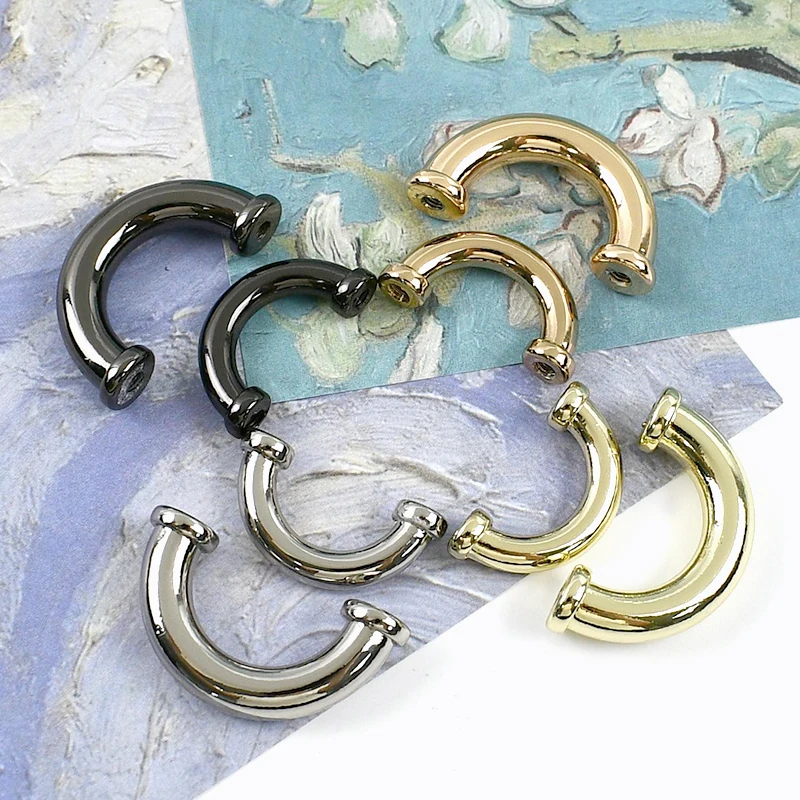 

14/17mm D Ring Arch Bridge Buckles for Bag Handles Carabiner Clips 5/10/20Pcs Handbags Chain Connector Rings Crafting Supplies