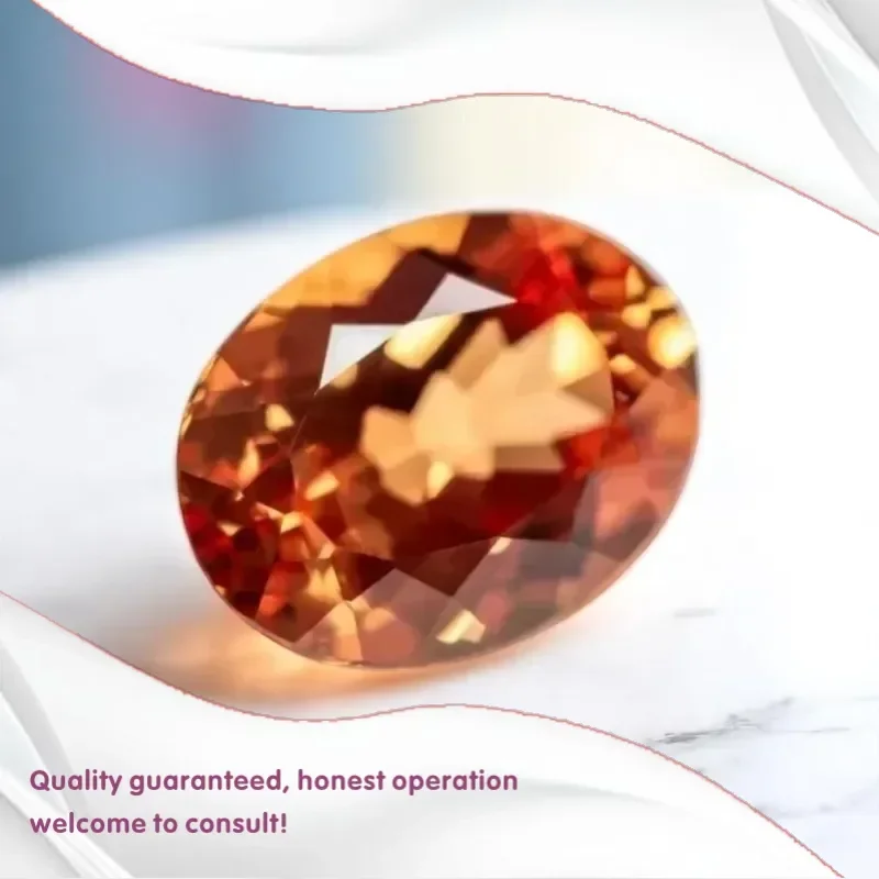 

J-овальная форма оранжевого цвета, выращенные в лаборатории сапфировые подвески, драгоценные камни для изготовления ювелирных изделий своими руками, кулон, материал на выбор, сертификат