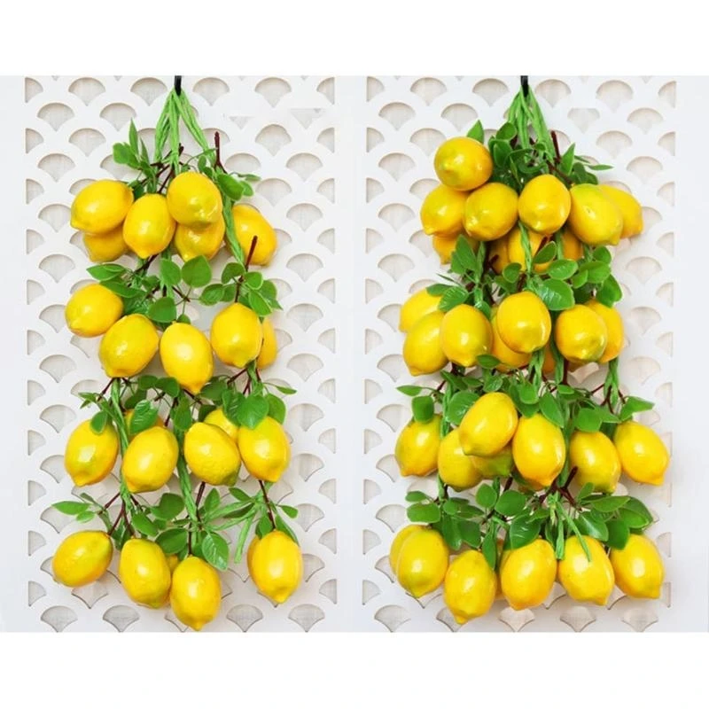 Simulazione Stringa limone frutta artificiale per ristorante Hotel Home Garden Wedding DECORAZIONE