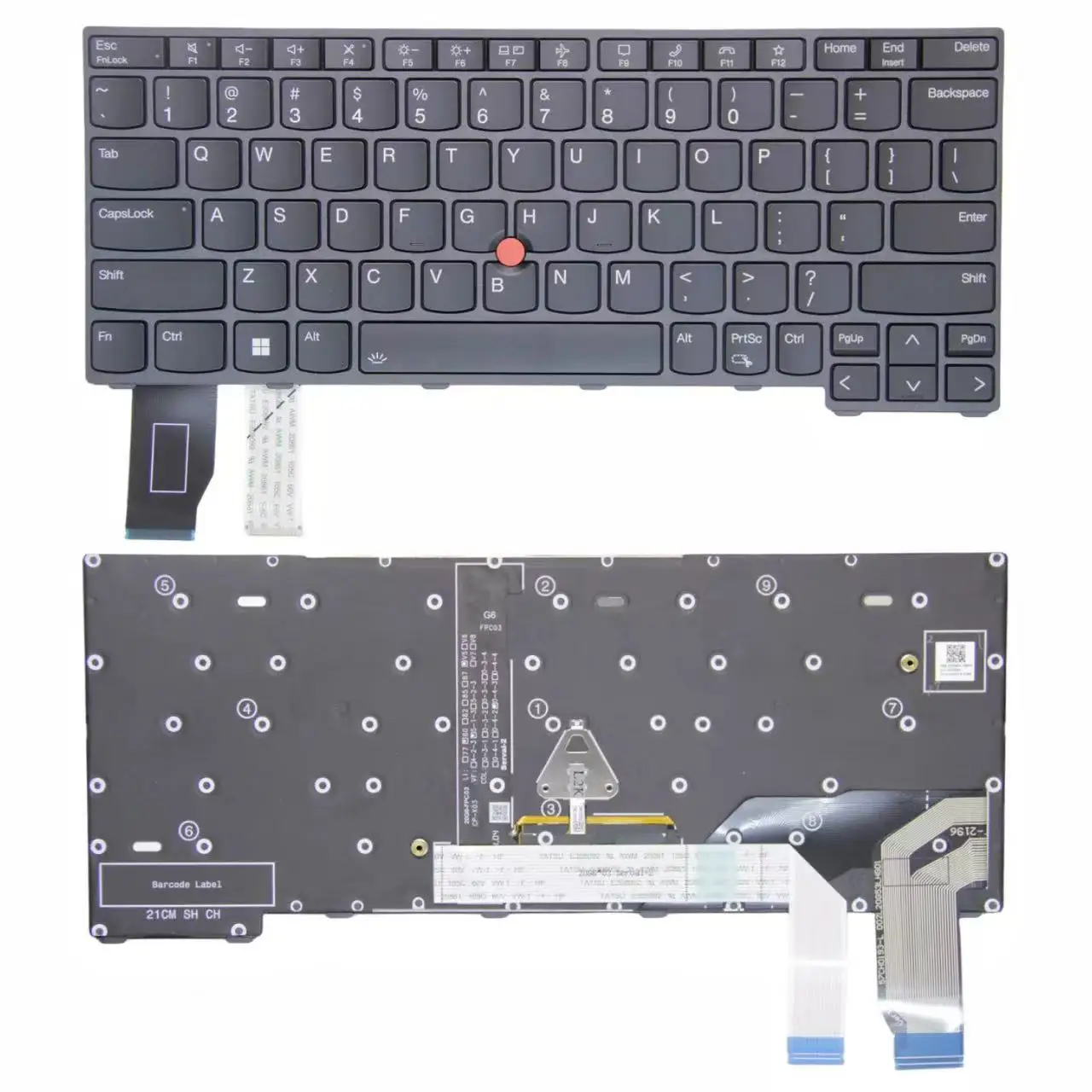 US/RU/LA/SP/FR/DE for Lenovo ThinkPad X13 Gen 2 L13 Gen2 Keyboard Backlit 5N21A21734 5N21A21808 5N21A21882
