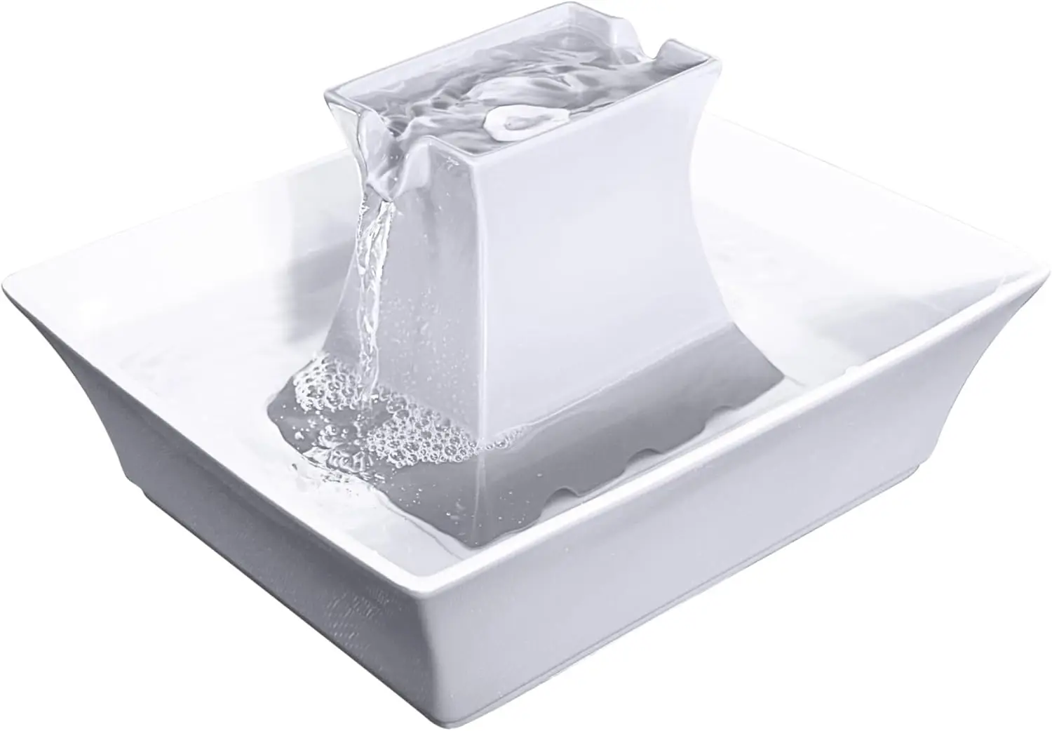 

Drinkwell Pagoda Fountain - Ceramic Pet Water Fountain - 70 oz, Continuous Flow, Dual Stream Design