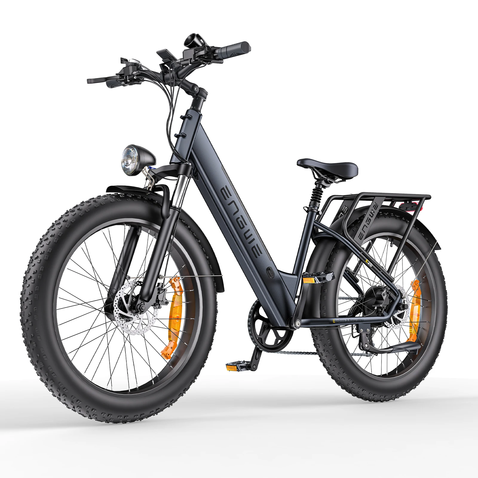 Kép 4: ENGWE E26 Szent 26 hüvelykes Elektromos Bicaj vel bejárati Abbahagyás 250W motoros 16AH Akkumulátor 25KM/H 7-speed Vízépítéstan Diszkosz Fékez