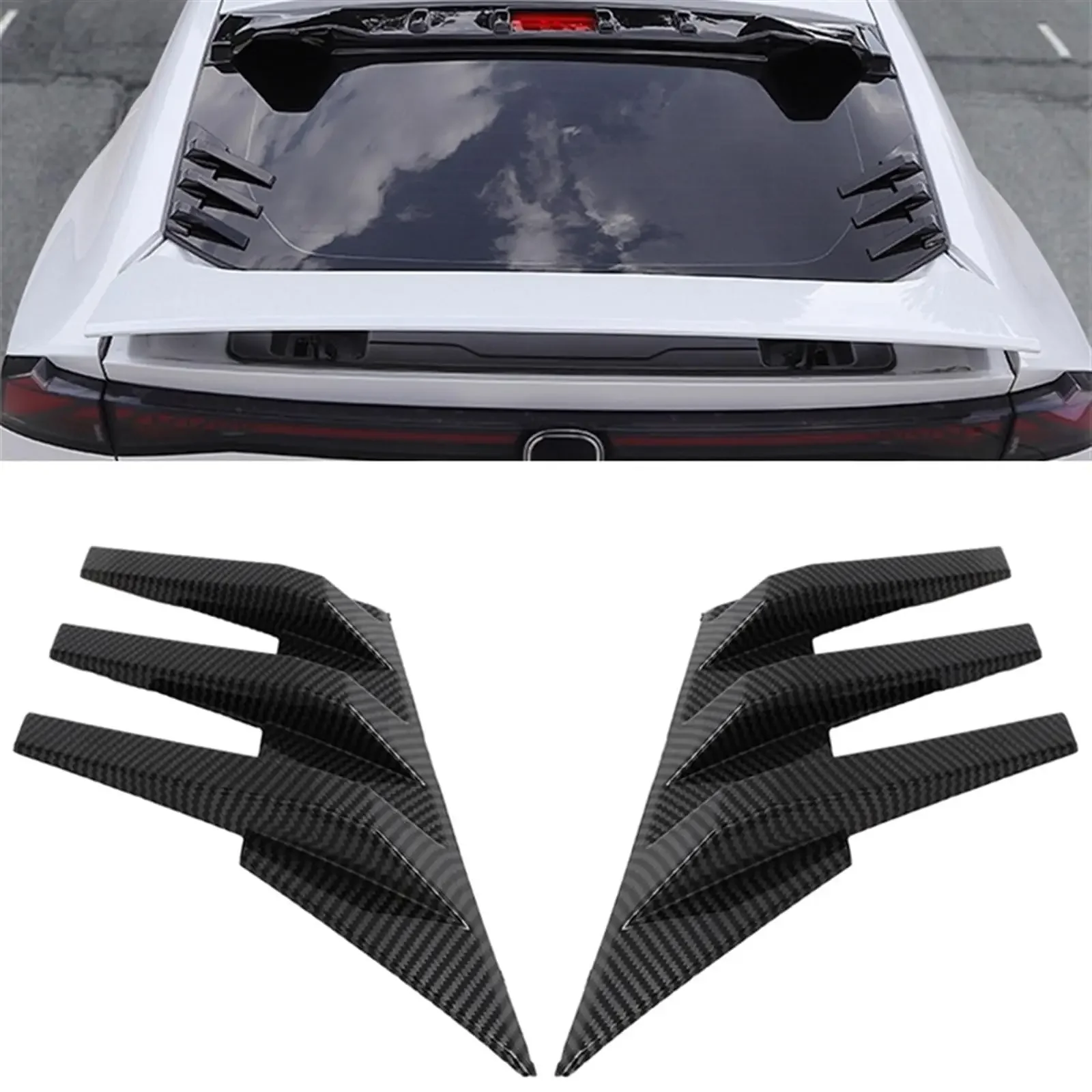Rear Windshield Side Spoiler Side Vents Decoration General Window Louvers Universal Exterior Decorative Rear Wing  Accessories