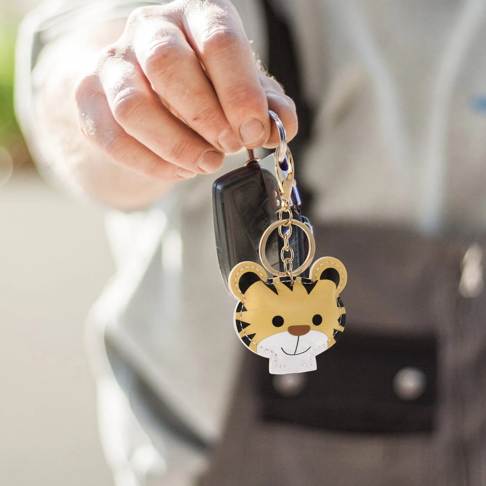 3 uds llavero con forma de tigre de dibujos animados bolso colgante decoración colgante para tigre colgante llavero bolso decoración del teléfono