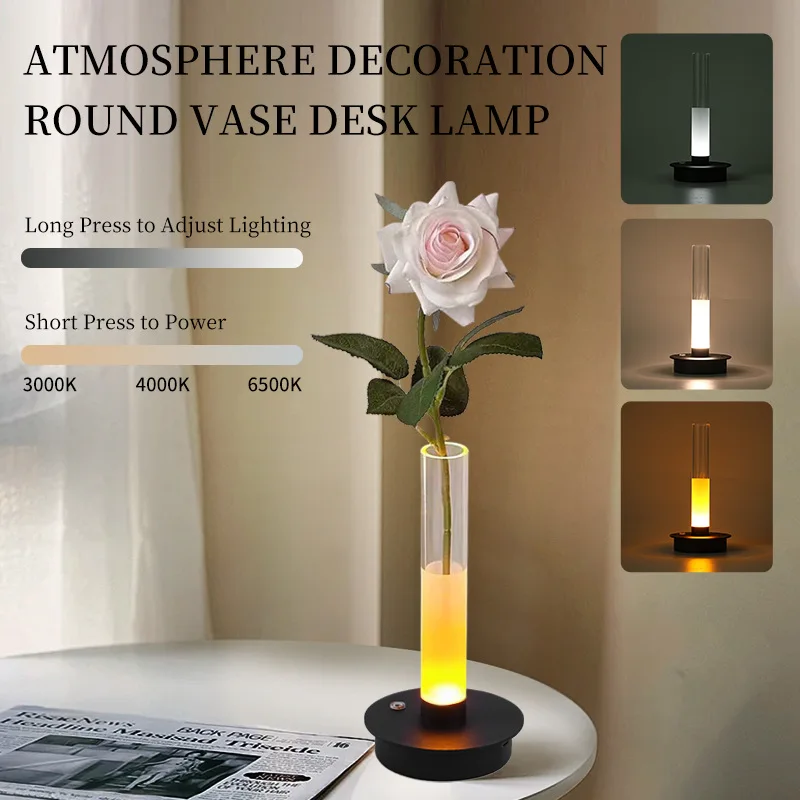 

Creative And Personalized LED Vase Lamp Dining Room Bedroom Bedside Lamp Bar Decoration Atmosphere Table Lamp