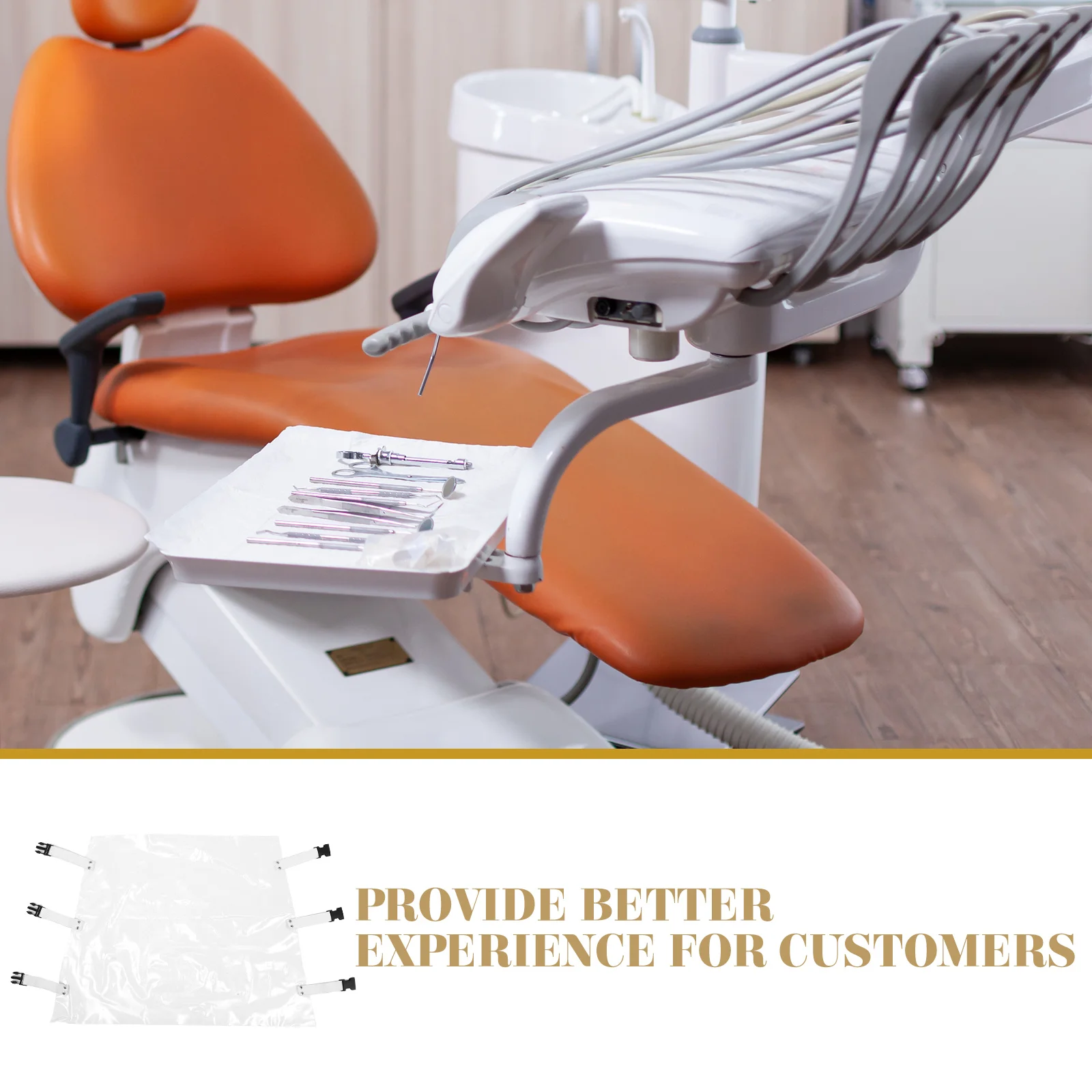 

1pc Dental Chair Cover Protector Adjustable Transparent Foot Cushion Pad Fit Most Sizes Clinic Hospital Use