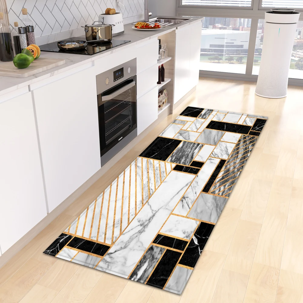 Modern Kitchen Mat Home Entrance Doormat Bedroom Children Living Room Floor Decoration Carpet Bath Hallway Balcony Anti-Slip Rug