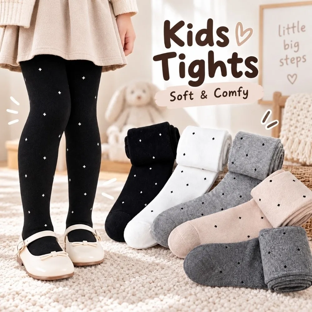 Durable Stretch Fit Girls Footless Tight Elastic Waistband Lace Trim Girls Pantyhose Soft Knit Lace Trim Tight Skirts Tunics