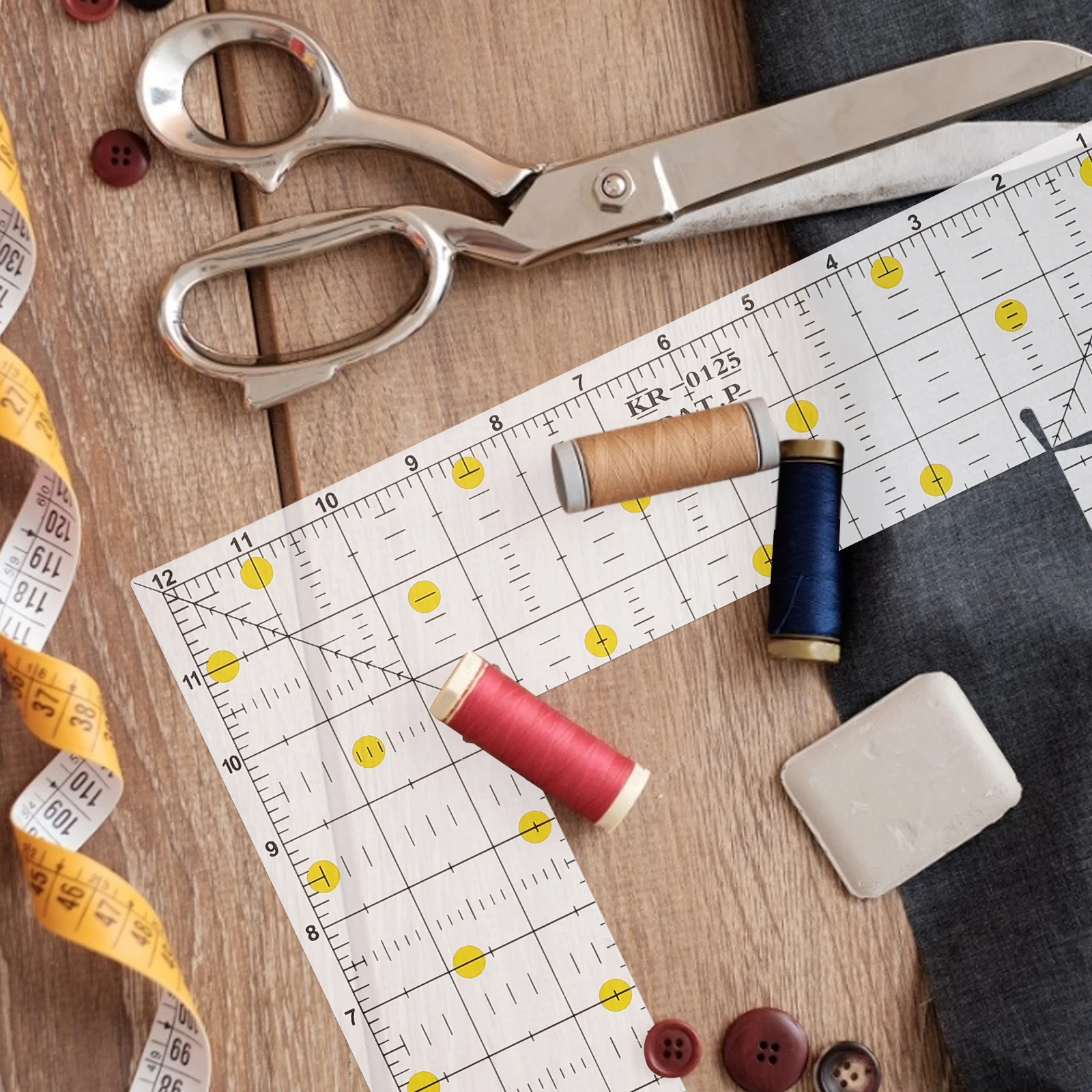 

Patchwork Ruler Dressmaking Slotted Tailoring Quilt Stitch Fabric Quilting Out of Shape