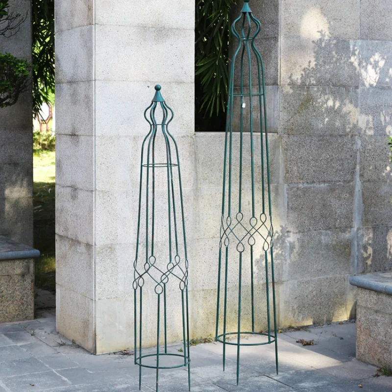 External order old garden courtyard round plant climbing frame clematis Ouyue wrought iron  vine flower stand bracket