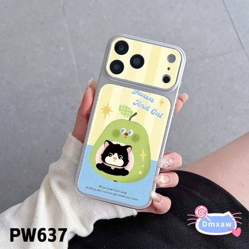Guava Black Cat Leather Cases For Samsung Galaxy A57 A56 A55 A54 A53 A52 A52S A51 A50 A50S A30S A73 A72 A71 Soft Matte Cover