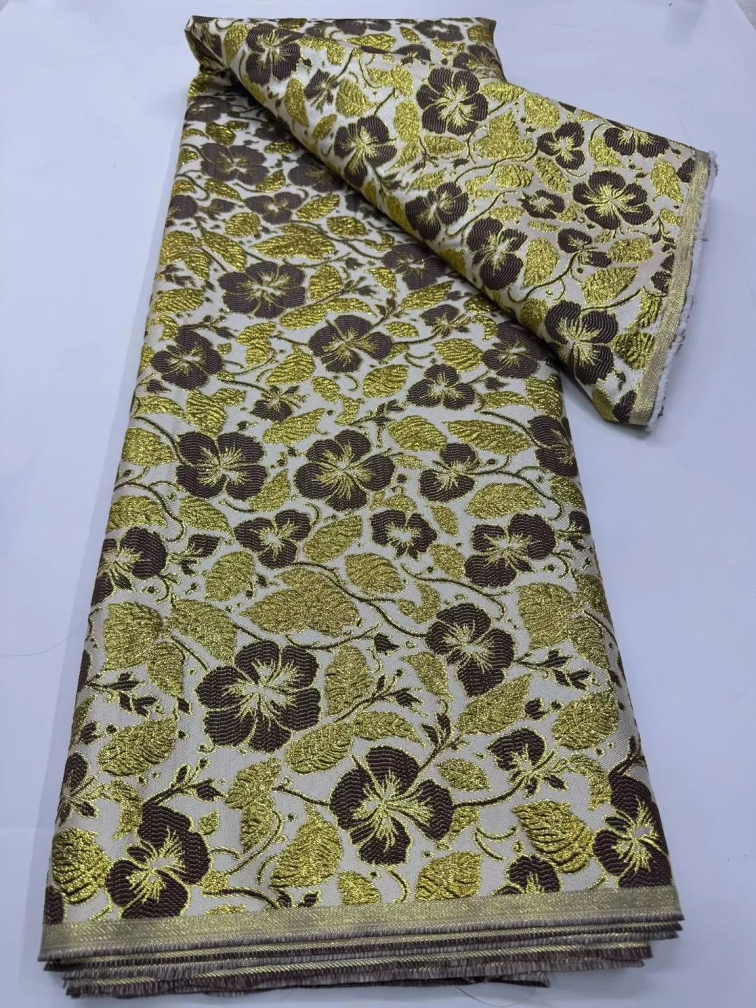 tissu-jacquard-brocart-damasse-nigerian-dentelle-africaine-et-tulle-francais-5-yards-pour-robes-de-mariee-de-soiree-et-de-fete