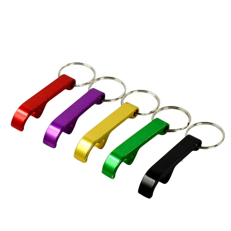 

50Pcs Bottle Opener Key Ring Chain Portable Metal Mini Beer Can Opener Keychain Metal Beer Kitchen Bar Tools Accessories