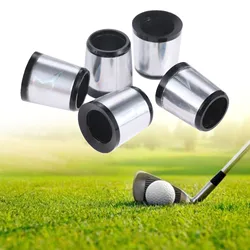 Golf Virules Tip Substituição, Golf Club Eixos, manga Virola, Golf Training Acessórios, 0.370 Prata, 9.3*15*13.7mm, 5 Pcs