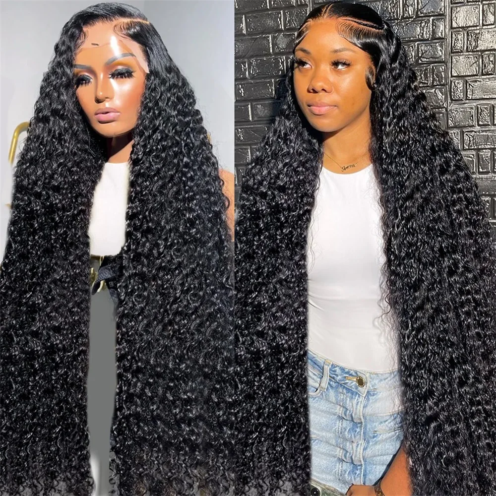 Deep Wave 13x6 13x4 Lace Front Human Hair Wigs For Women 36 Inch Brazilian Loose Curly 4X4 Lace Closure Wig Glueless Pre Plucked