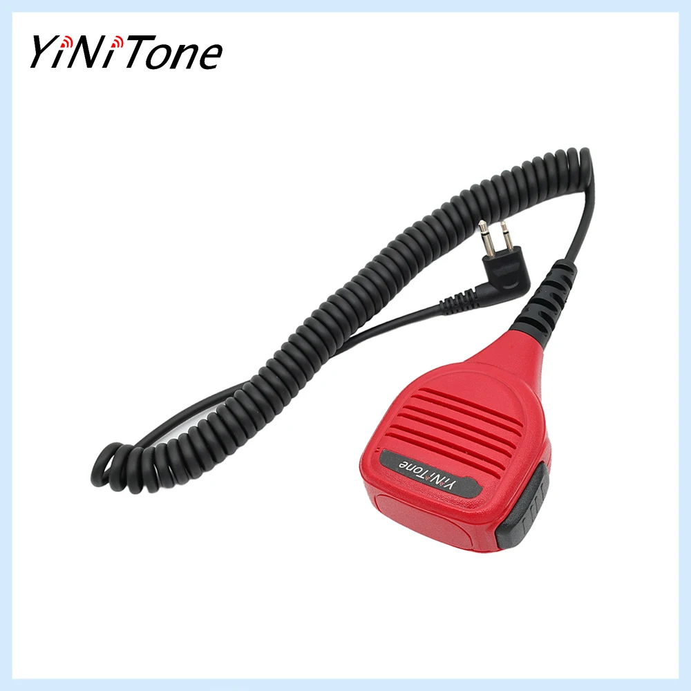 YiNiTone красный портативный 2-контактный динамик микрофон PTT
