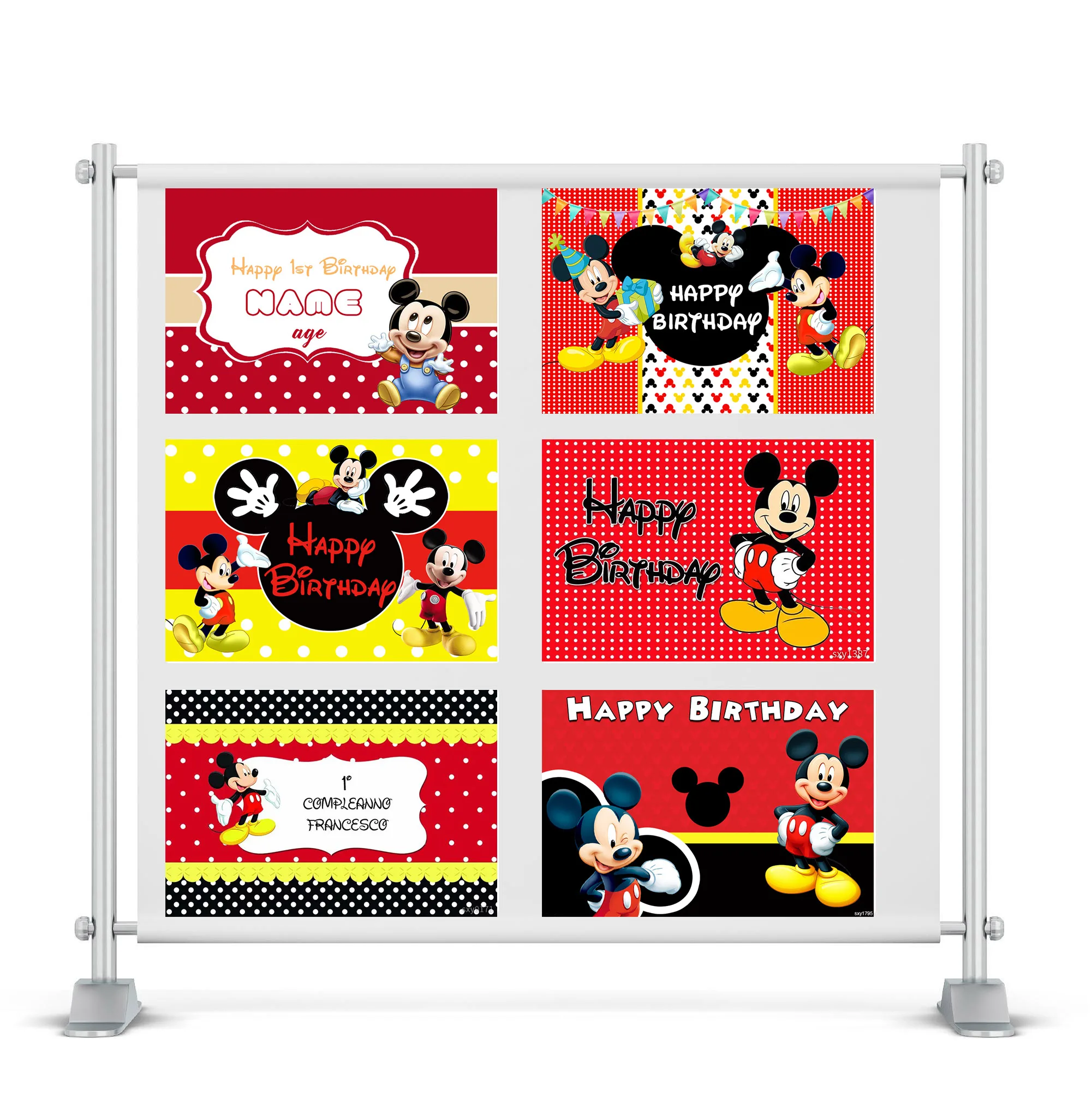 

Disney Mickey Mouse Photography Backdrop Baby Boy First Birthday Background Prince Photo Background Cartoon Photozone