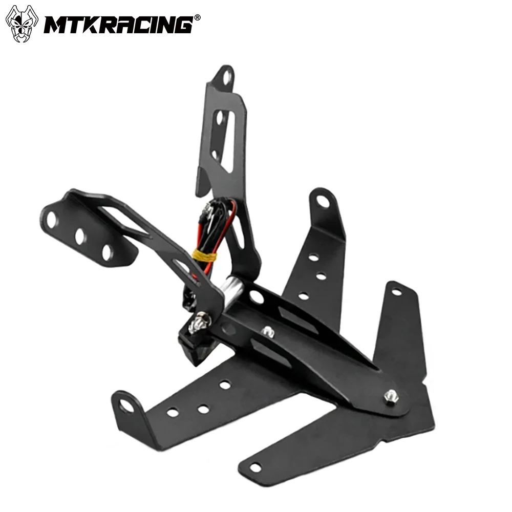 MTKRACING License Plate Holder For YAMAHA TMAX 560 2022-2024 Licence Frame LED Light Rear Tail Frame Fender Eliminator Bracket