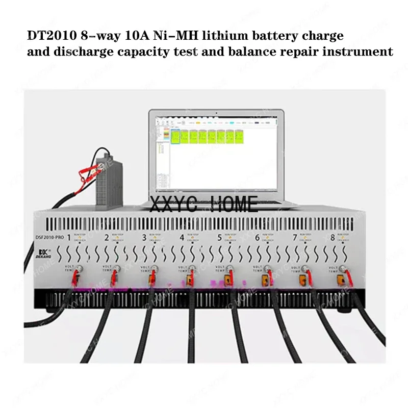 DT2010 8-way 10A Ni-MH lithium battery charge and discharge capacity test and balance repair instrument