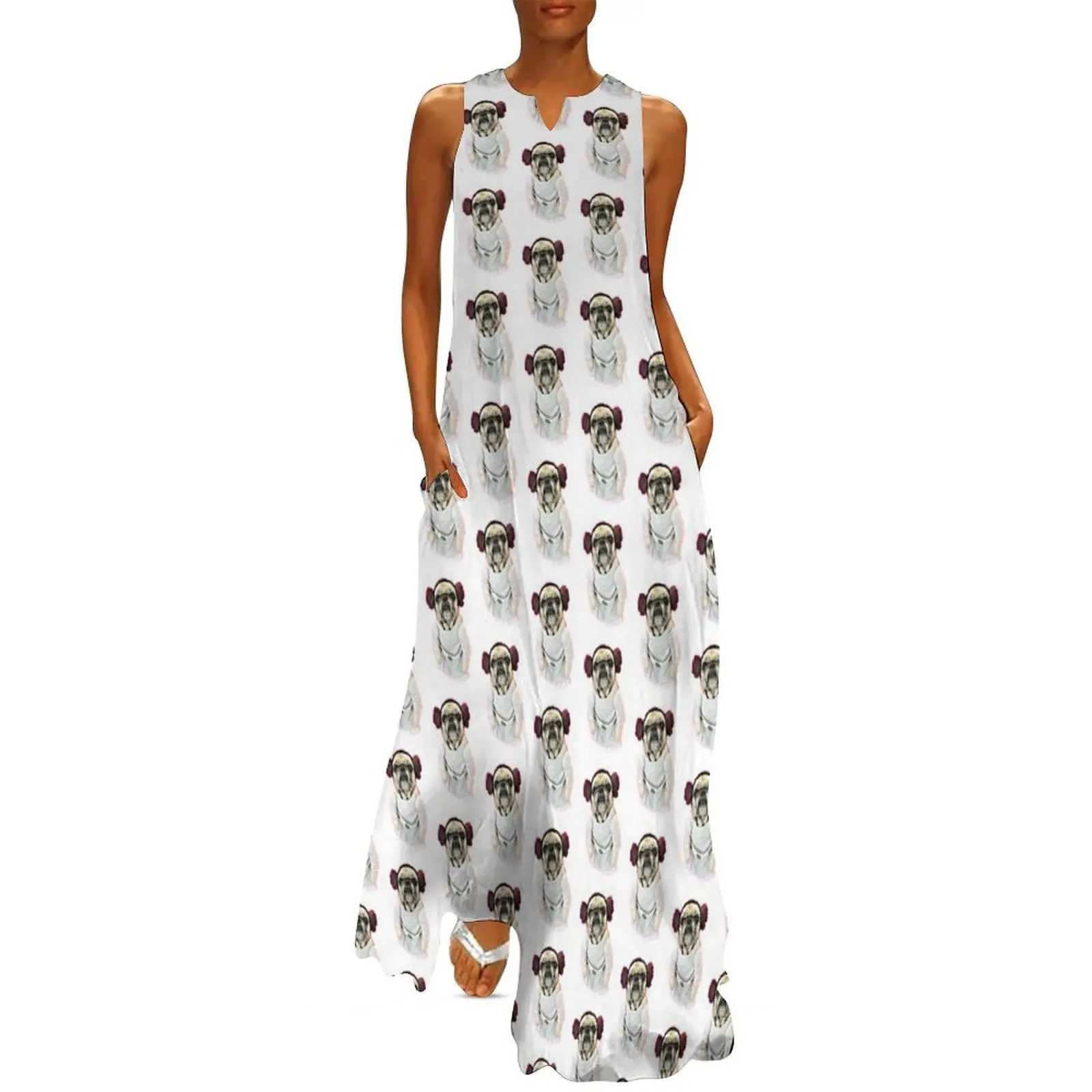 

Princess Pug Long Dress Women's summer dress women dresses Party dresses wedding dresses for woman