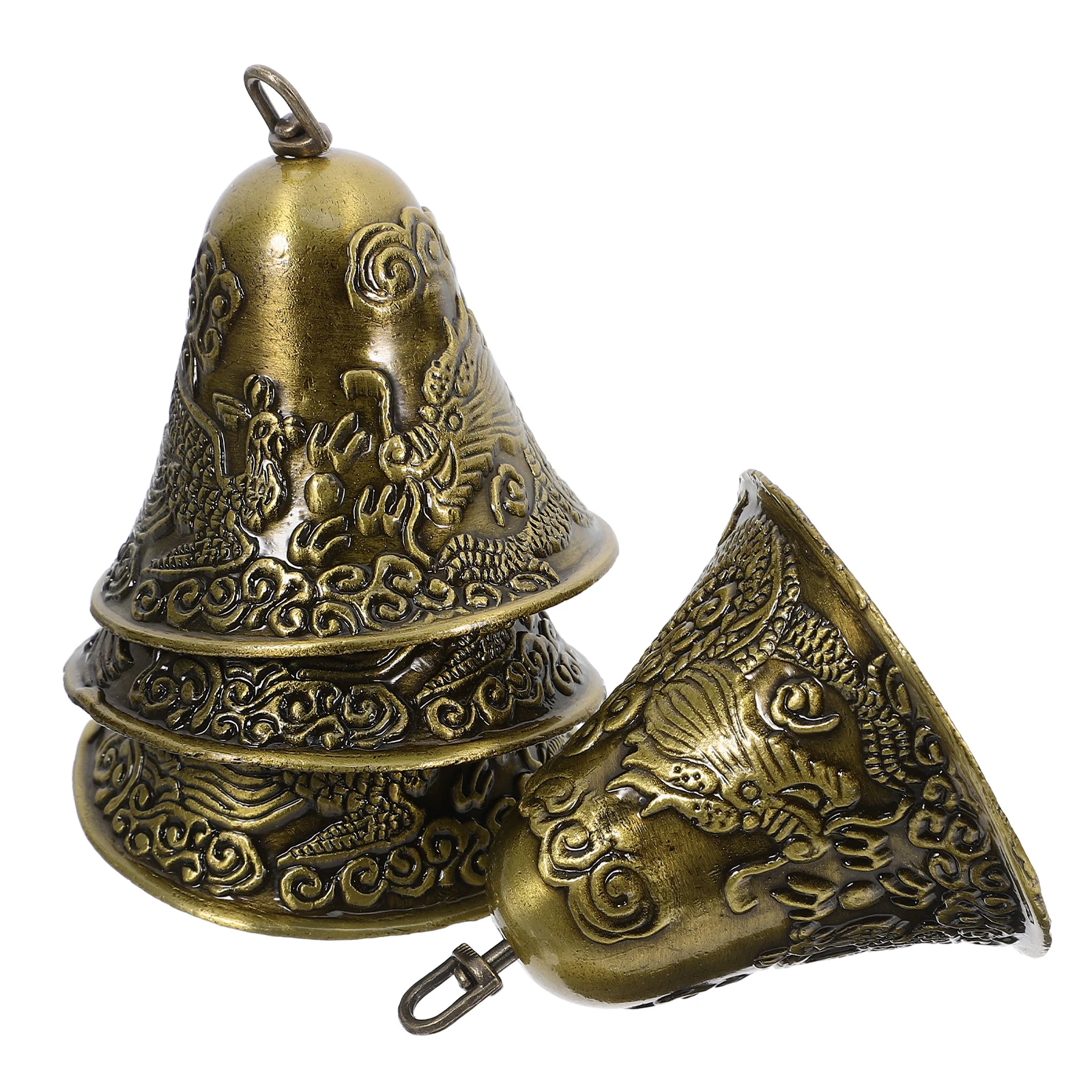 

4pcs Jingle Chimes Vintage Temple Bells Decorative Wind Bells Durable Wind Chime Parts Elegant Accessories