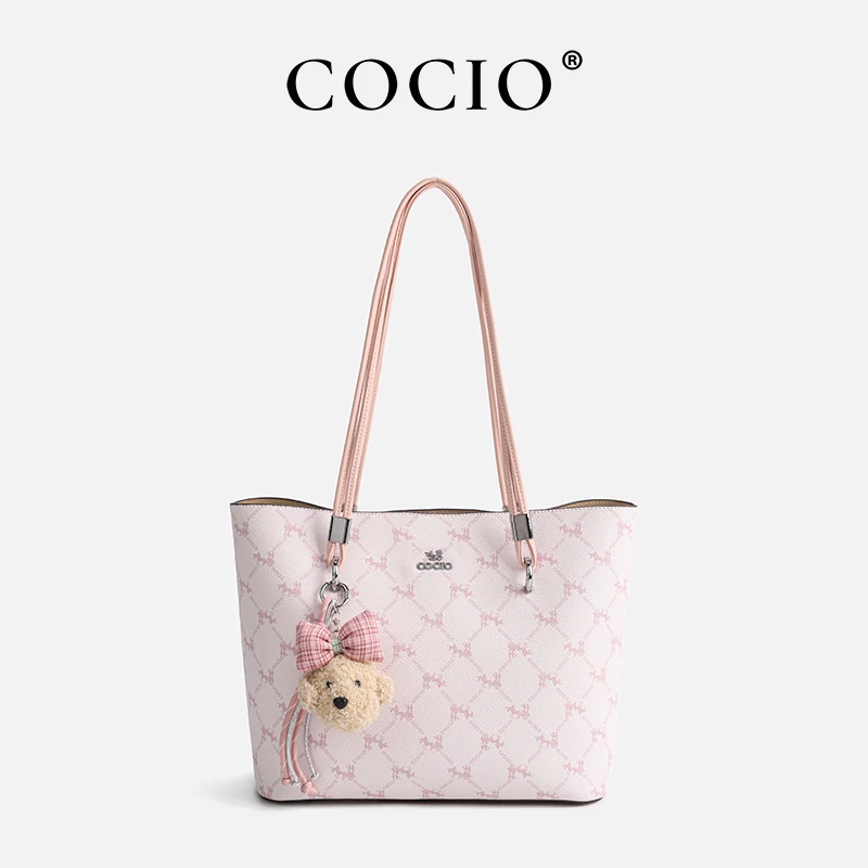 

Sweet Pink Monogram Tote Bag Large Capacity Casual Daily Use Luxury Women Bag 2026 bolsas de mujer sac à main femme luxe